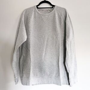 Lands' End Men's Tall Long Sleeve Waffle Crew Sweatshirt, Large